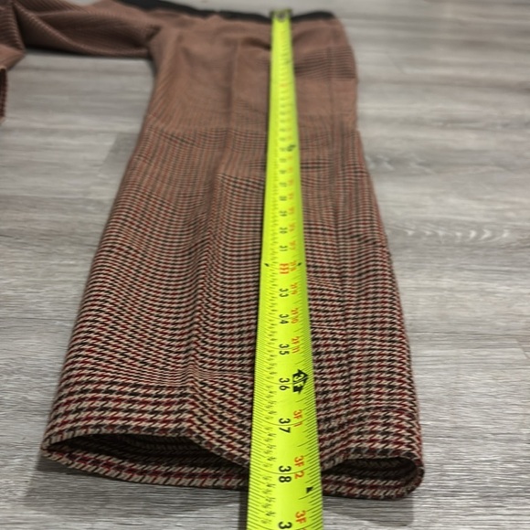 $350 GREY JASON WU Milano Stretch Skinny Pants Houndstooth Plaid Red Multi 4 - Picture 6 of 9